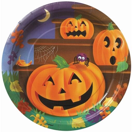 Pumpkin Steps Plates Paper 9&Quot; 8Ct