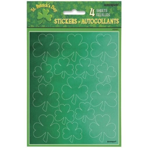 Shamrock Stickers Green Foils 4Sht