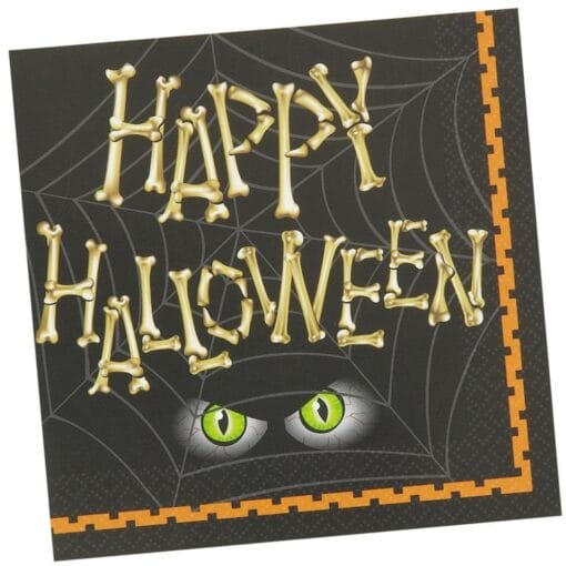 Halloween Bones Napkin Beverage 16Ct