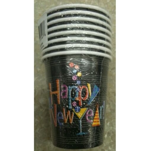 New Year Countdown Cups Ht/Cld 9Oz 8Ct