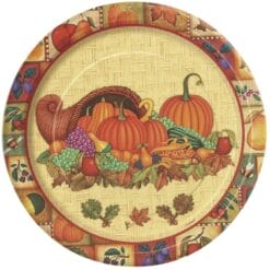 Country Harvest Plates Paper 9" 8CT