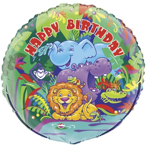 18&Quot; Rnd Smiling Safari Foil Balloon