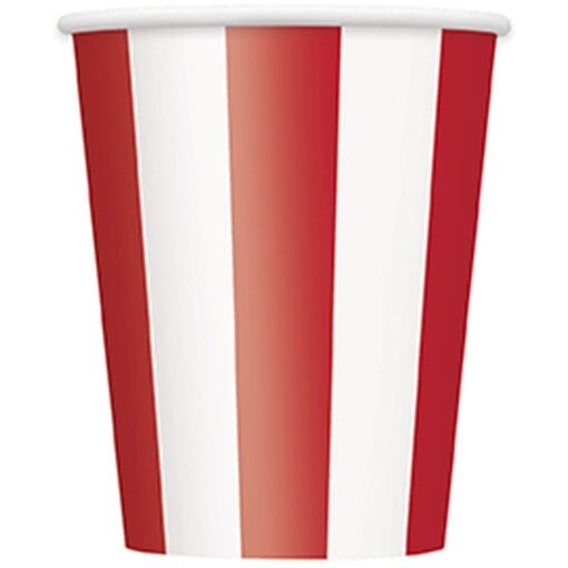 Red Stripe Cups Hot/Cold 12Oz Cups 6Ct