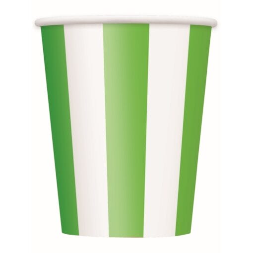 Lime Green Stripe Hot/Cold 12Oz Cups