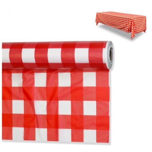 Red Gingham Table Roll 40X100