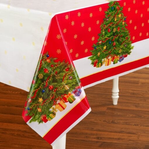 Starry Cmas Tree Tablecover Pl 54X84