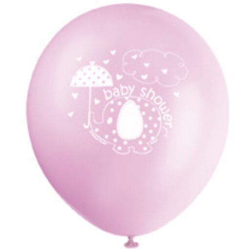 12&Quot; Umbllphnts Pink Ltx Balloons 8Ct