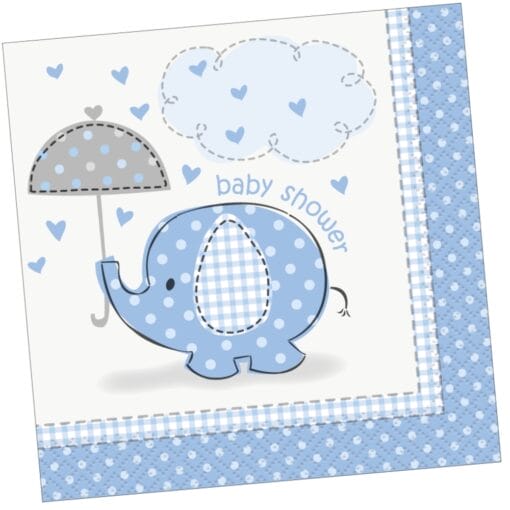 Umbrellaphants Blue Napkins Bvg 16Ct