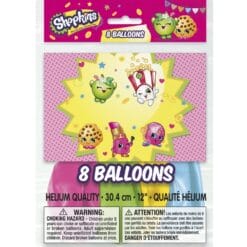 12" Shopkins Latex Balloons 2S 8CT