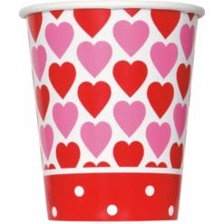 Valentine Hearts Cups Hot/Cold 9oz 8CT