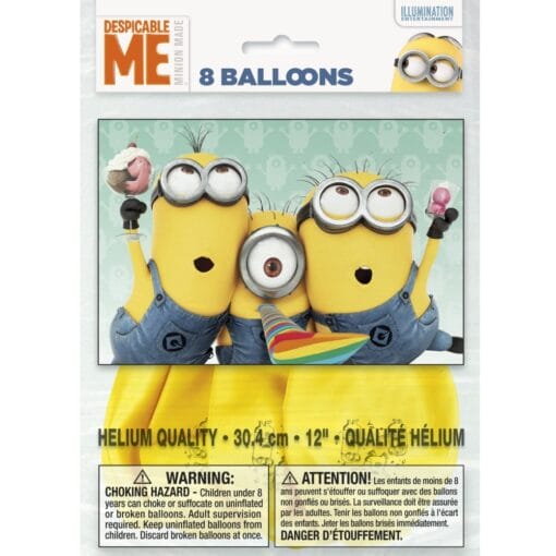 12&Quot; Despicable Me Latex Balloons 8Ct