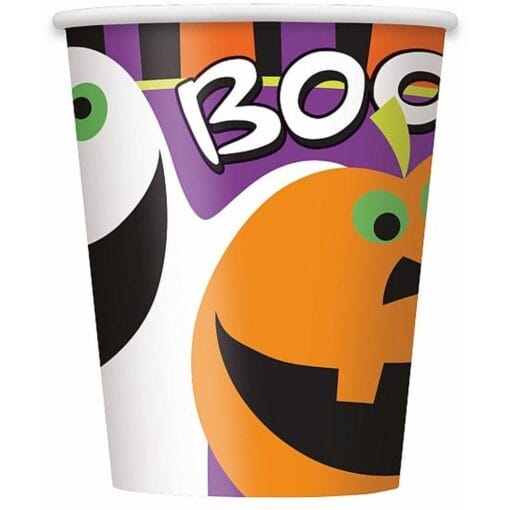 Pumpkin Boo Cups Hot/Cold 9Oz 8Ct