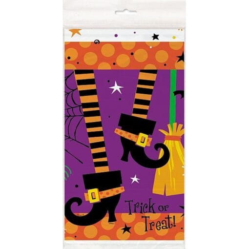 Spooky Boots Plastic Tablecover 54X84