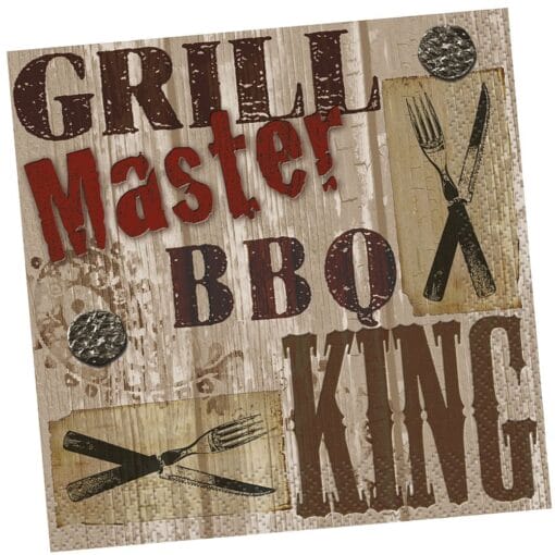 Grill Master Napkins Beverage 24Ct