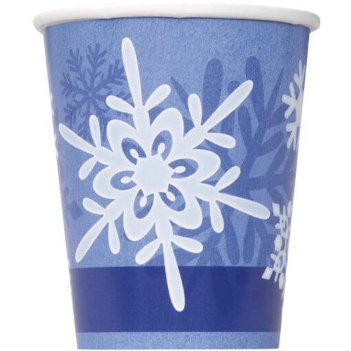 Winter Snowflakes Cups Hot/Cold 9Oz 8Ct
