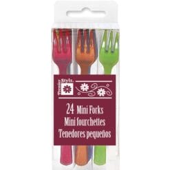 Mini Forks 4" Plastic 24CT