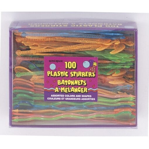 Plastic Drink Stirrers Tropical 100Ct