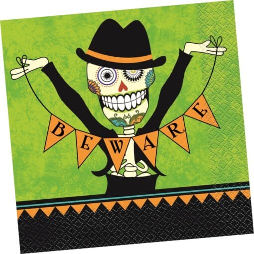 Day Of Dead Napkin Lunch 16Ct