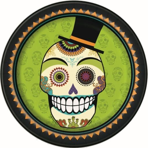 Day Of Dead Plates Rnd 9&Quot; 8Ct