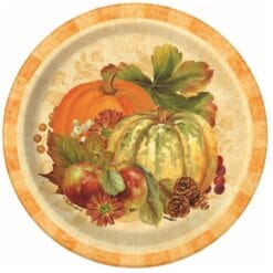 Pumpkin Harvest Plate RND 7" 8CT