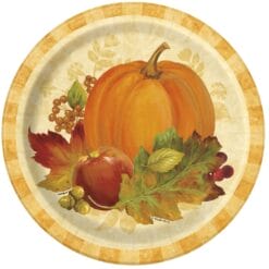 Pumpkin Harvest Plates RND 9" 8CT