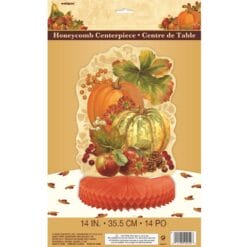 Pumpkin Harvest Hnycmb Centerpiece 14"