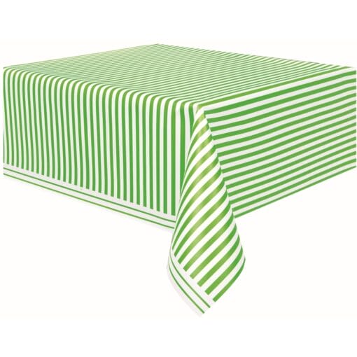 Lime Green Stripe Tablecover Pl 54&Quot;X108&Quot;