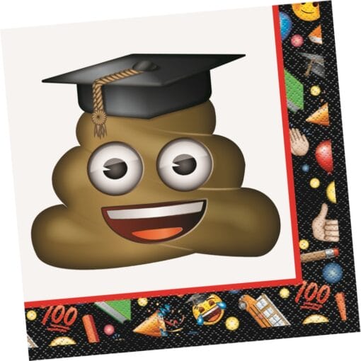 Emoji Grad Napkins Lunch 16Ct