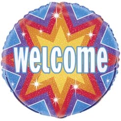 18" RND Welcome Dazzle Foil Balloon
