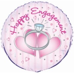 18" RND Happy Engagement Foil Balloon