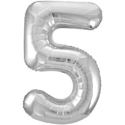 34" SHP Silver #5 Foil Balloon