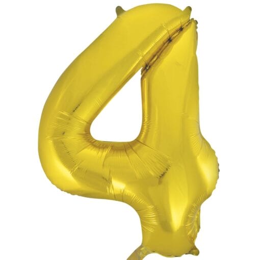 34&Quot; Shp Gold #4 Foil Balloon