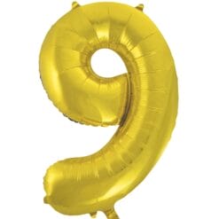 34" SHP Gold #9 Foil Balloon