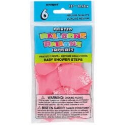 12" Baby Steps Pink LTX Balloons 2S 6CT