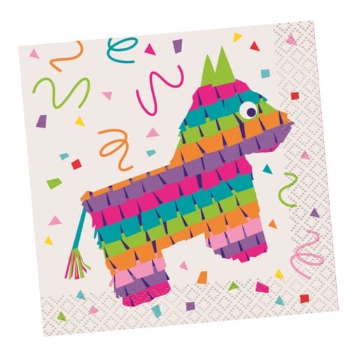 Mexican Fiesta Napkins Beverage 16Ct