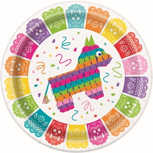 Mexican Fiesta Plates 9&Quot; 8Ct