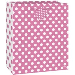 Hot Pink Dots Giftbag Medium
