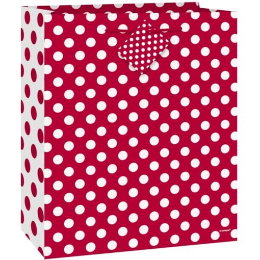 Ruby Red Dots Giftbag Medium