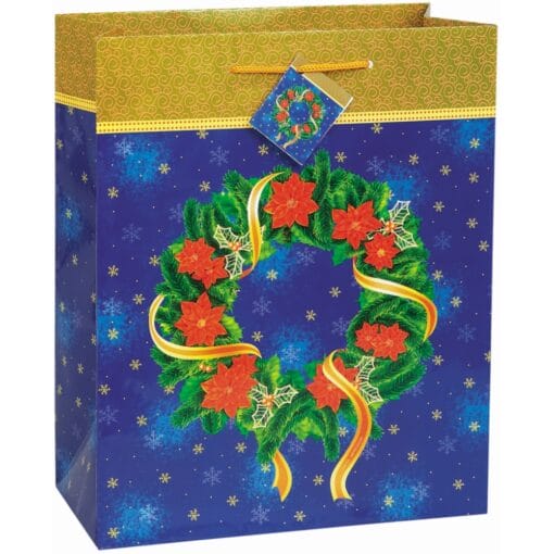 Giftbag, Traditional Christmas Astd Lg