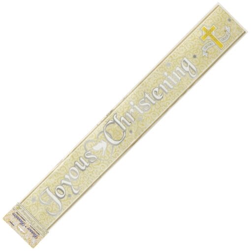 Joyous Christening Foil Banner 12Ft