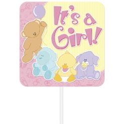 It's A Girl Lawn Sign 14X14'