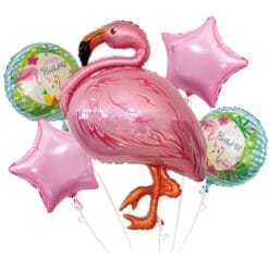 BQT Flamingo Birthday Balloons 5PCS
