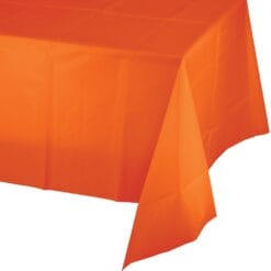 Orange Premium Plastic Tablecover 0.075mm 54"x108"