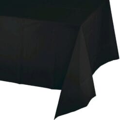 Black Premium Plastic Tablecover 0.075mm 54"x108"