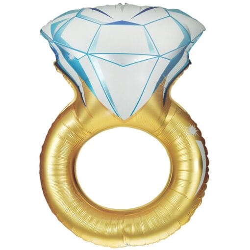 37&Quot; Shp Wedding Ring Foil Balloon