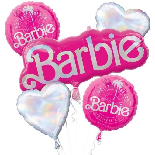 Bqt Barbie Mylar Balloons 5Pcs