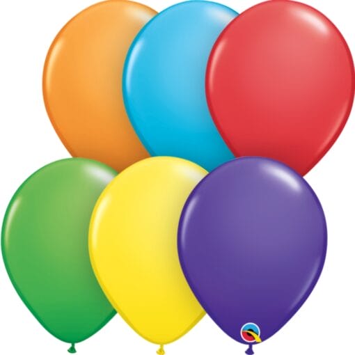 5&Quot; Fsh Astd Brite Rainbow Latex Balloons 100Ct