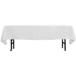 White Fabric Tablecloth Rectangle 56" x 110"