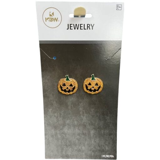 Rhinestone Pumpkin Earrings