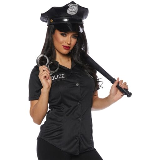 Police Accessory Kit Hat, Cuffs &Amp; Baton